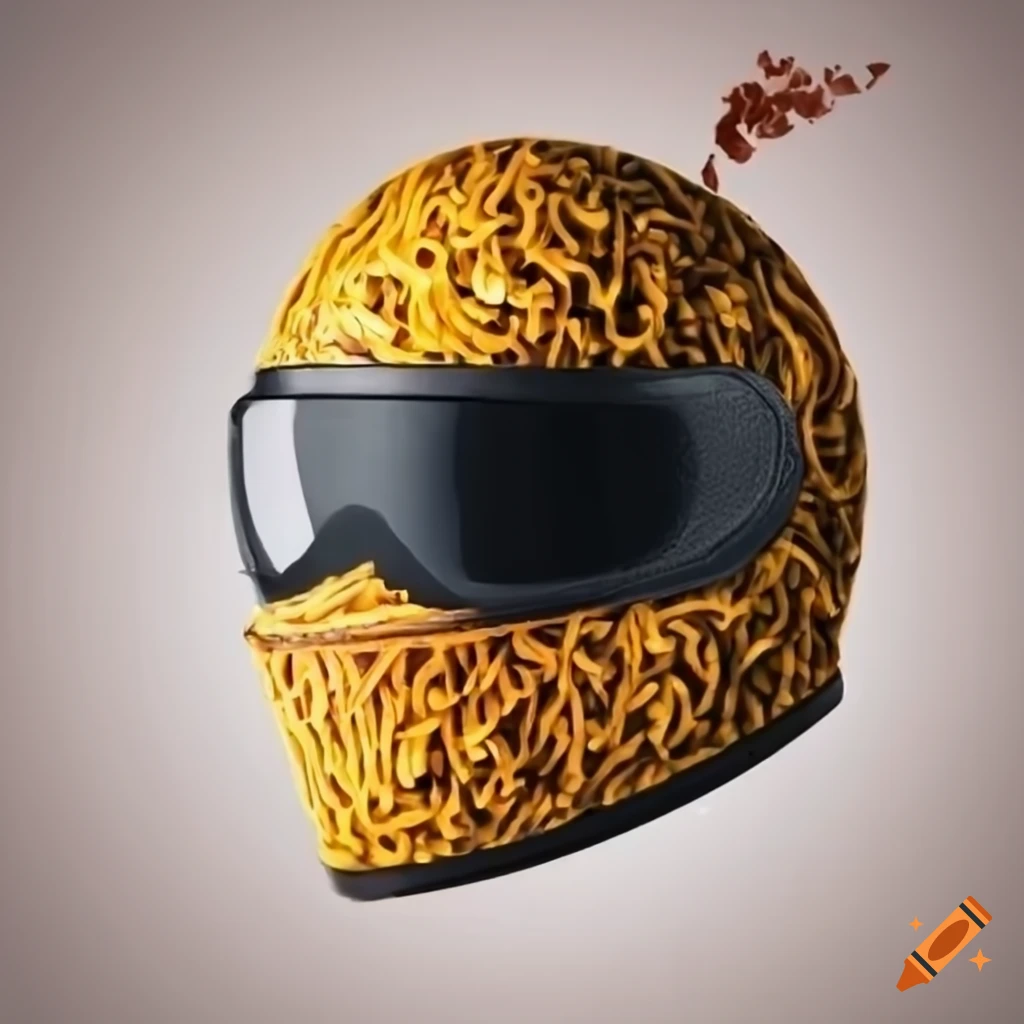 Motorcycle helmet with unique pasta texture