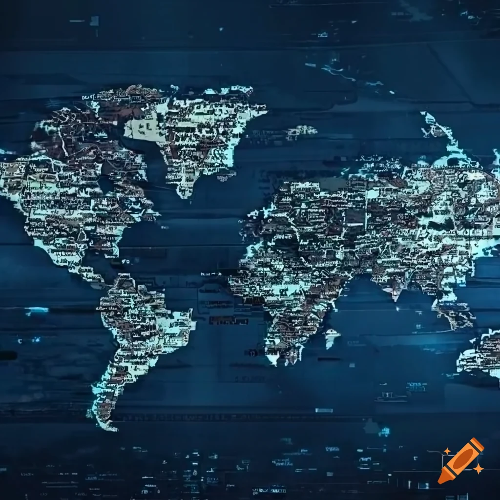 Global map with airline routes showcasing extensive reach