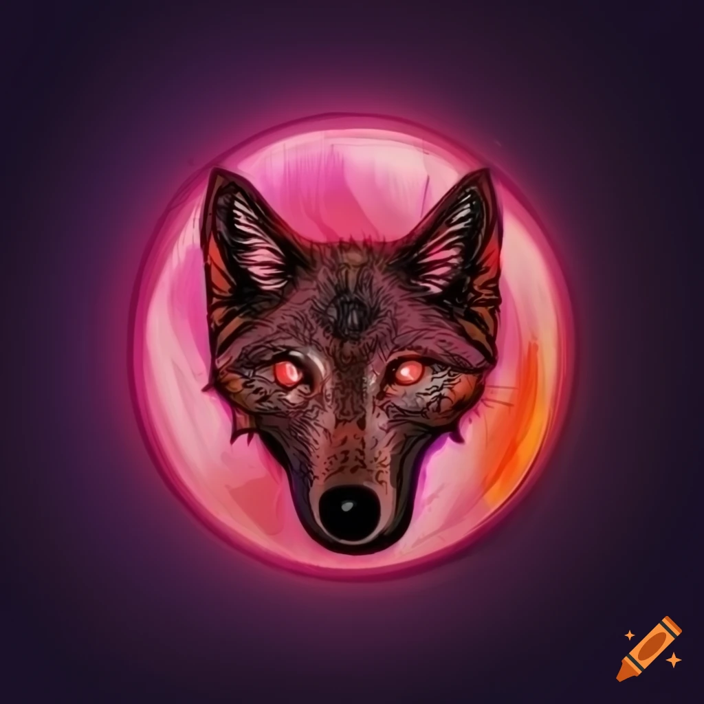 Graffiti-style logo for Lyrico records featuring a wolf with red eyes