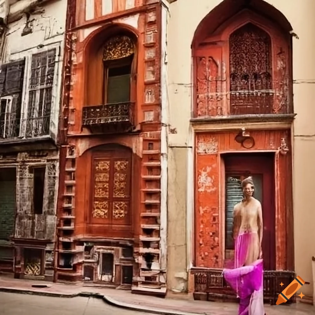 Indo-Persian and Italian fusion row houses with geometric design