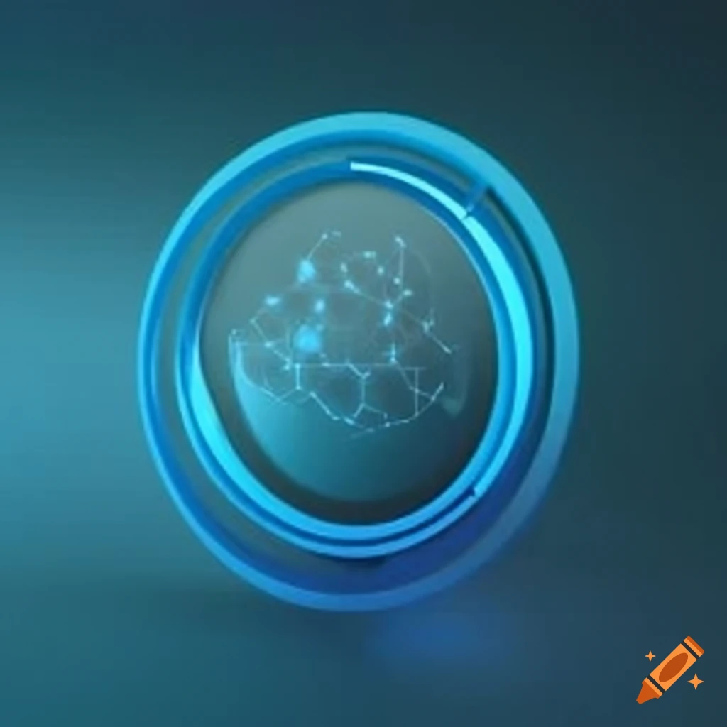Logo for network equipment company with wifi symbol emerging from a router in blue, grey, and sage colors