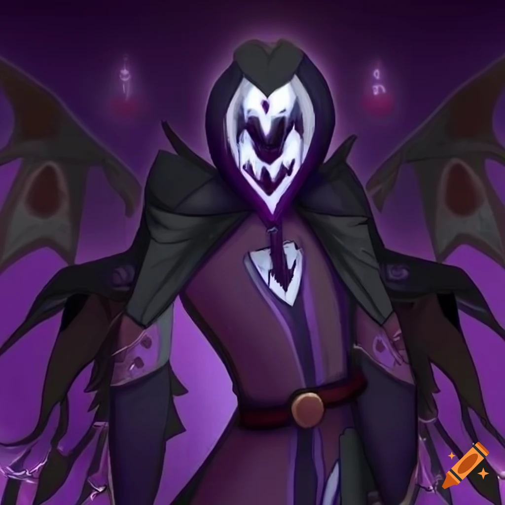 Character concept of nocturne the shadow jester in harlequin attire on