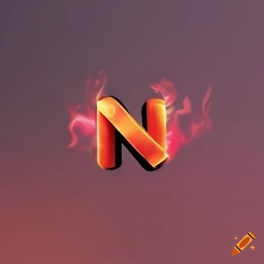 Netflix logo with flaming effect
