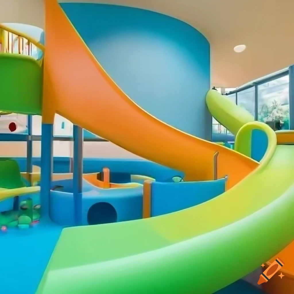 Indoor modern free-flow playground designed for children