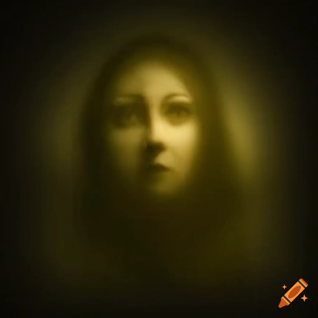 Transparent soul manifesting in a house with a paranormal presence
