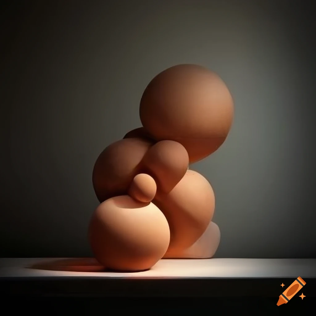 Dreamy cloudy sculpture for a courtyard