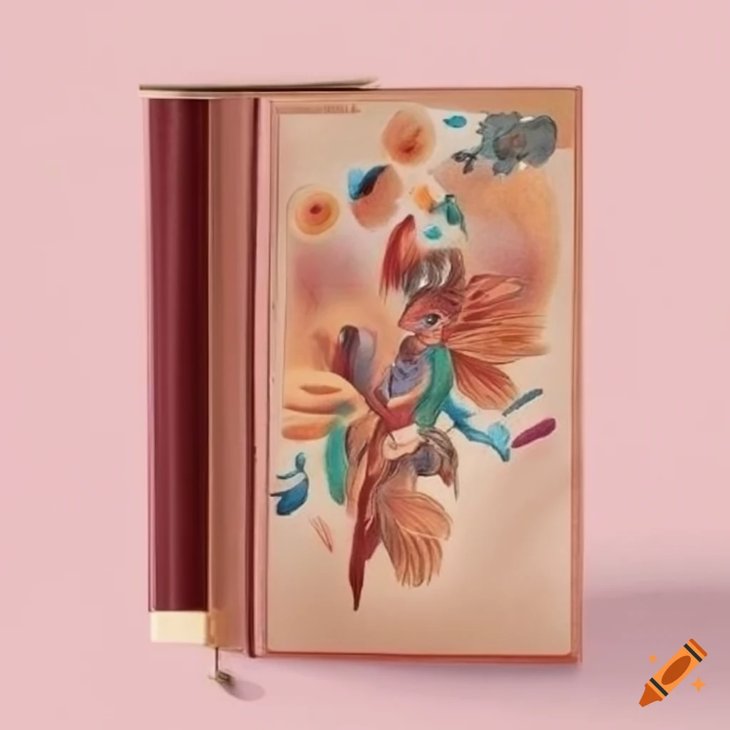 Book beautiful leather cover drawing