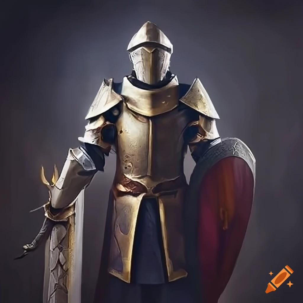 Blessed paladin in a holy dungeon