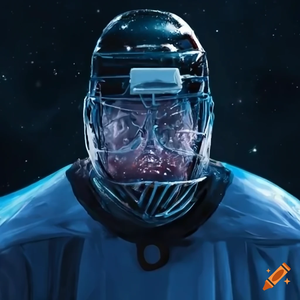 Hockey player lost in space on Craiyon