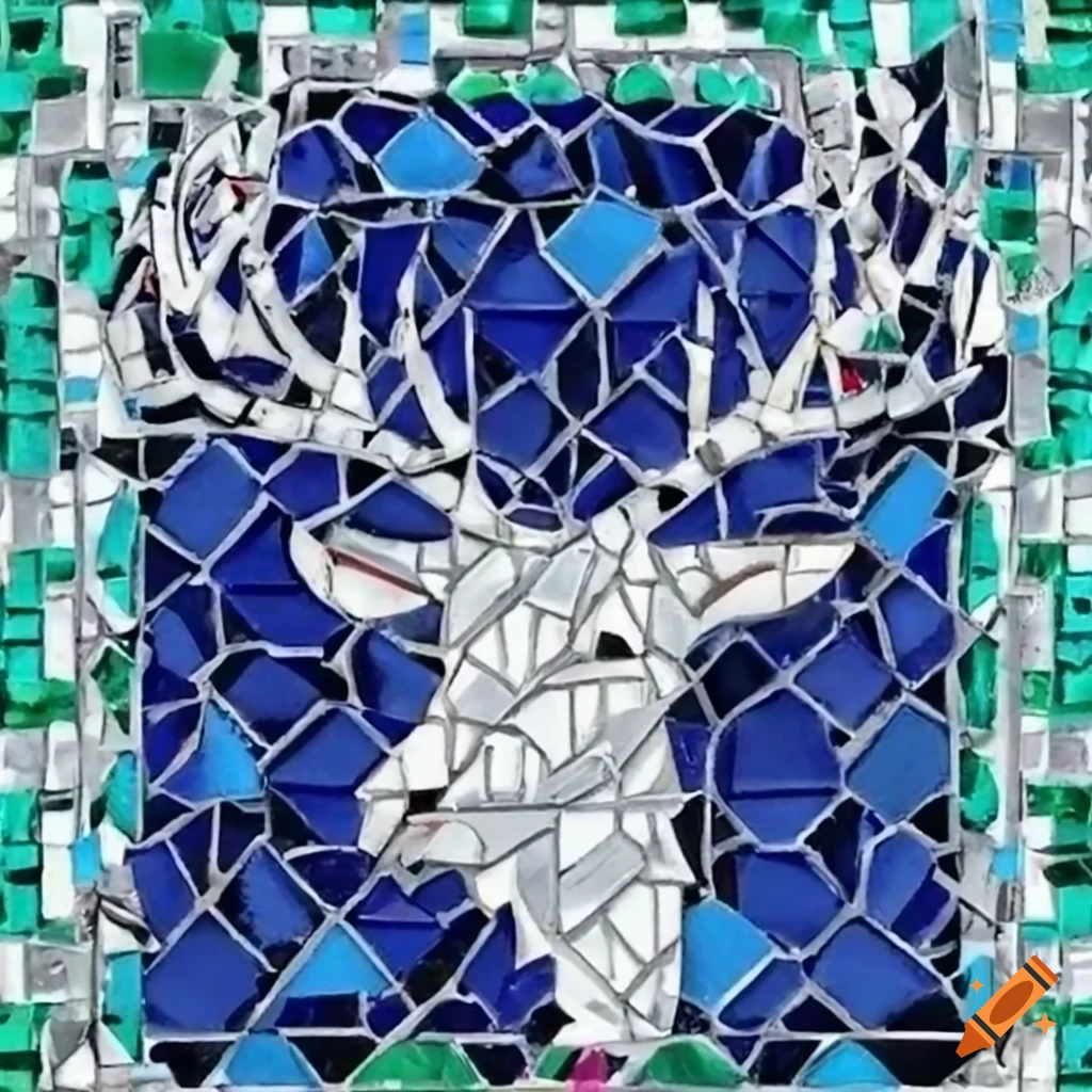 White stag mosaic