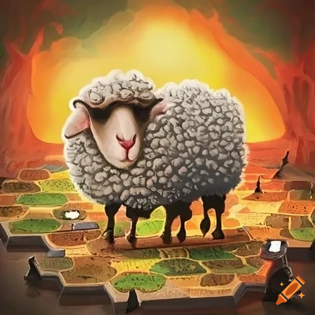 Settlers of Catan sheep playing card
