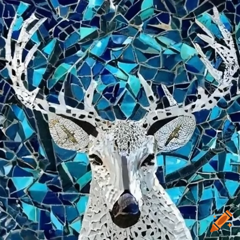 White stag mosaic