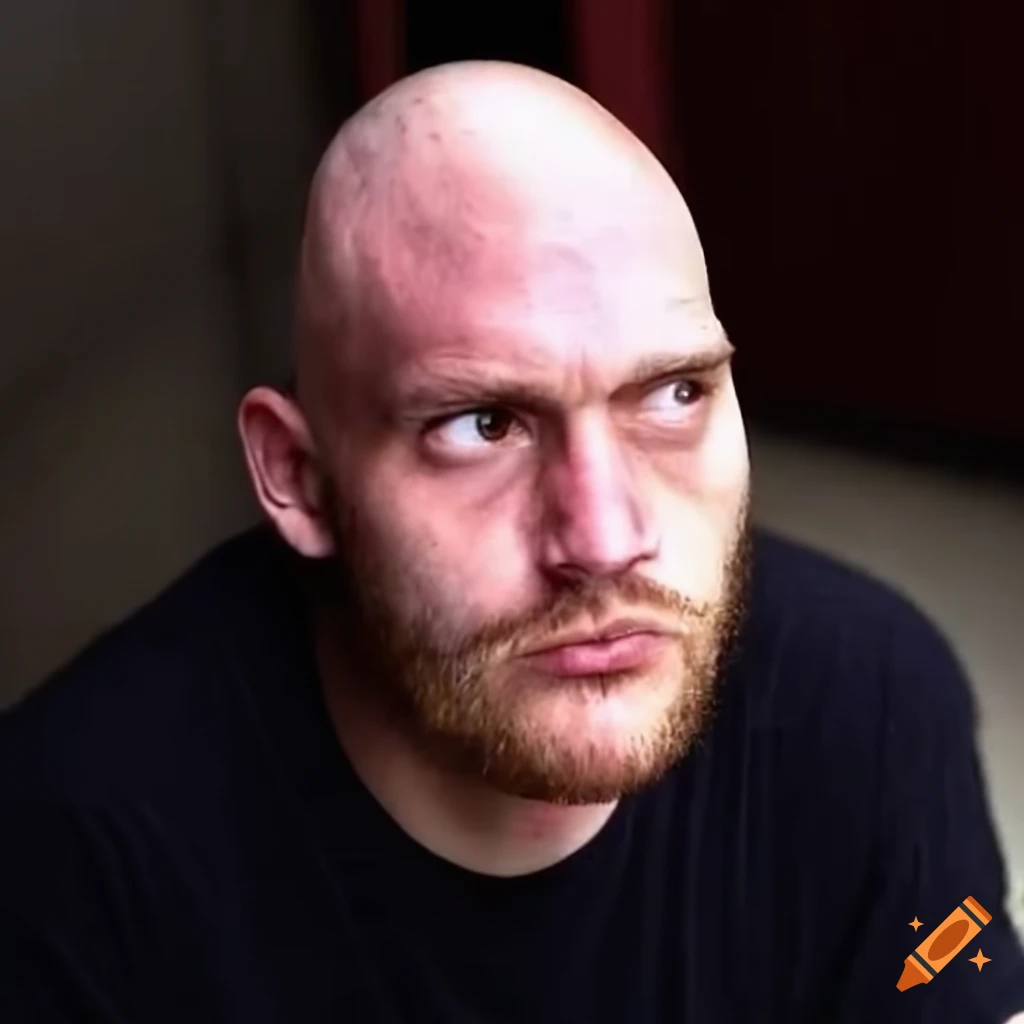 Portrait of a serious-looking man with a scar on his left cheek
