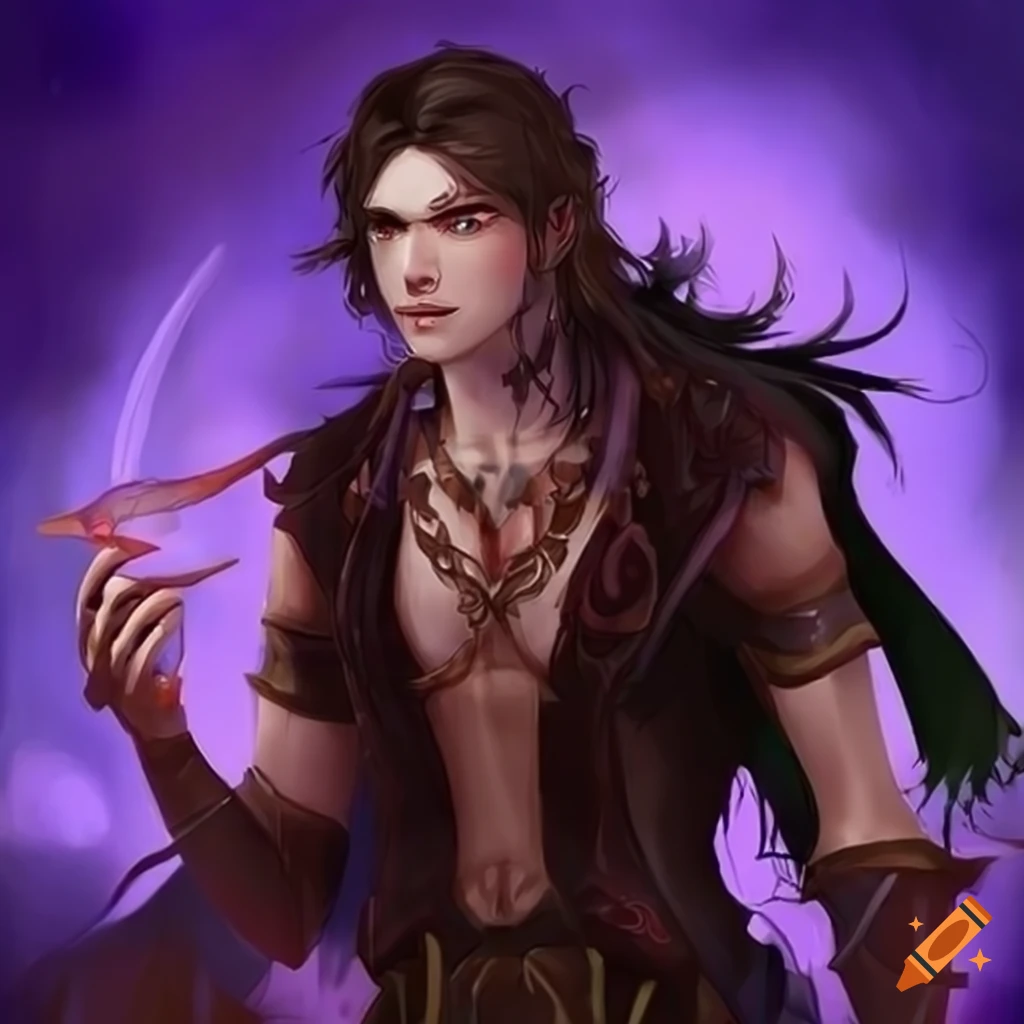 Fantasy character with a handsome appearance