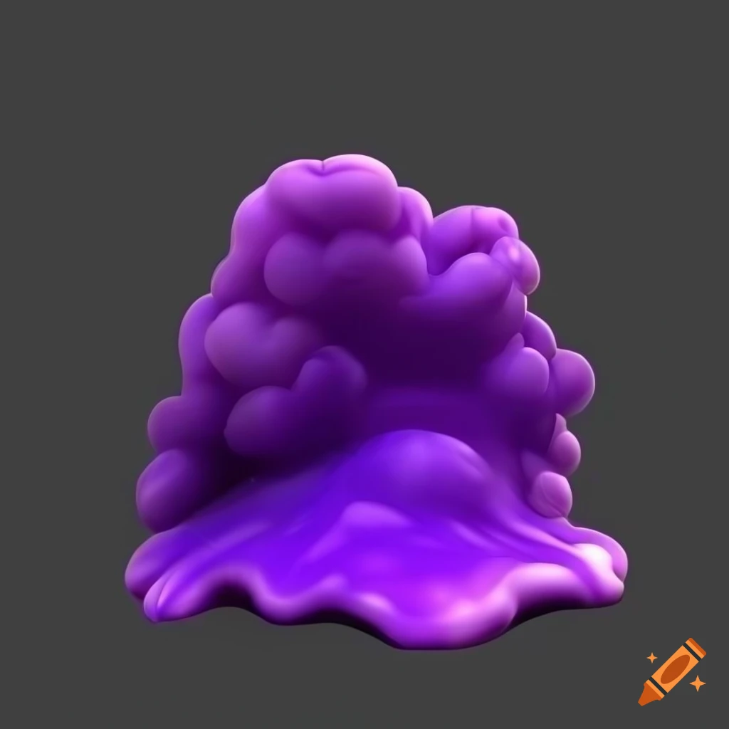 3D model of purple liquid