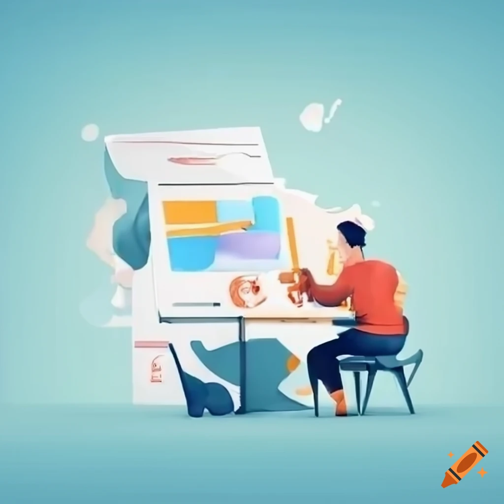 Illustration of seo tools on Craiyon