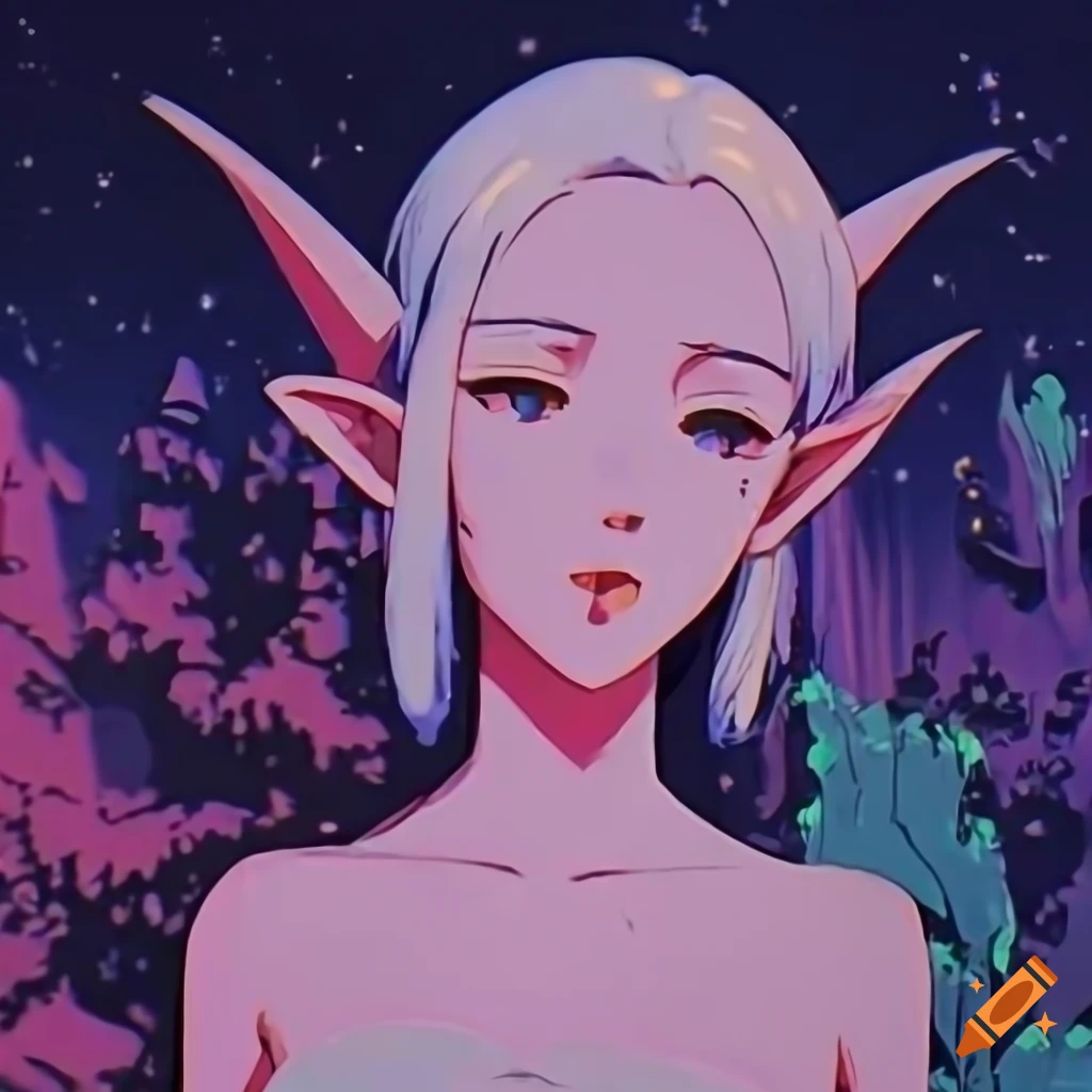 Retro Celestial Elf With Anime Aesthetic On Craiyon 8393