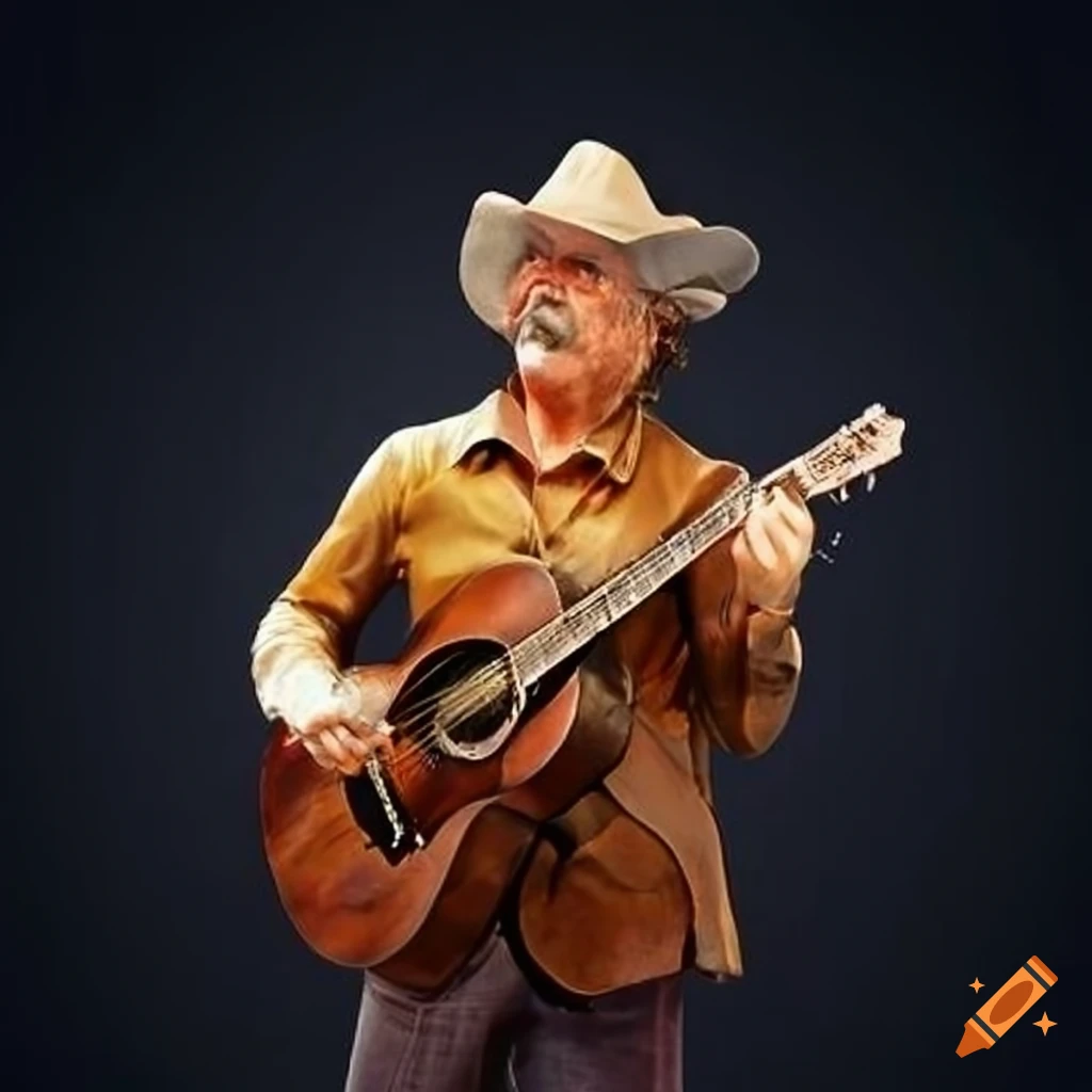 Country singer sculpted from rocks