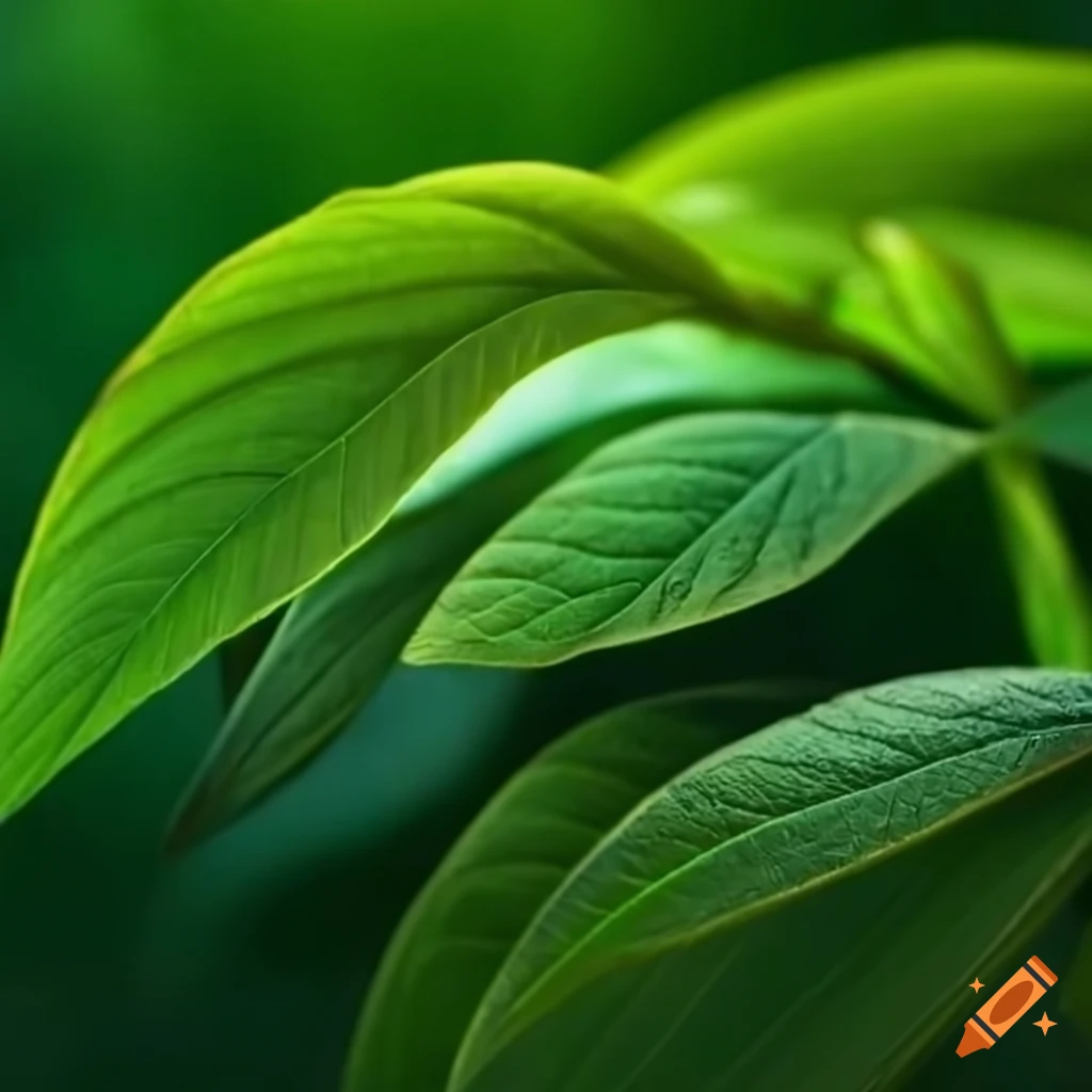 Green tea leaf with ginger root