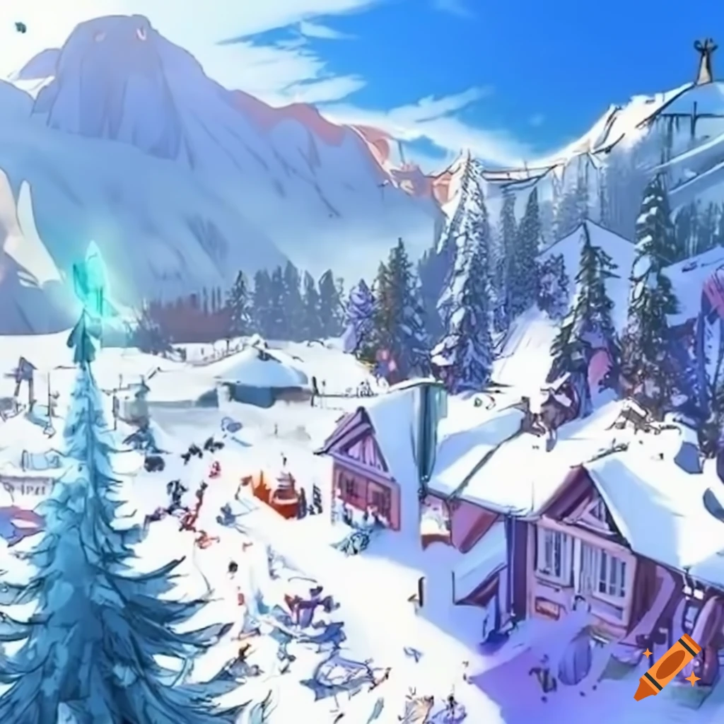 Anime ski resort