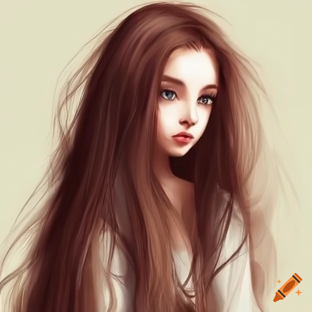 Pretty girl with long hair
