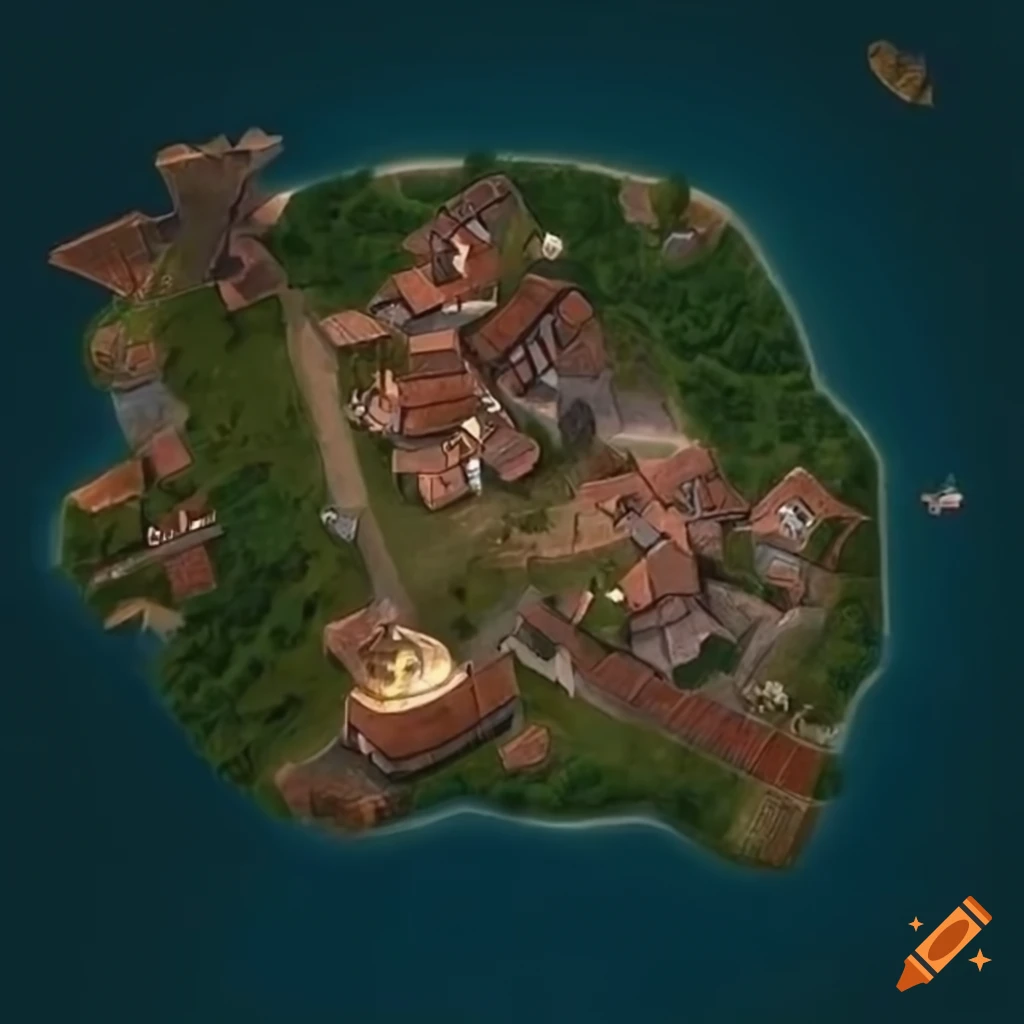 Semi-historically accurate village map of a 14th-century European village
