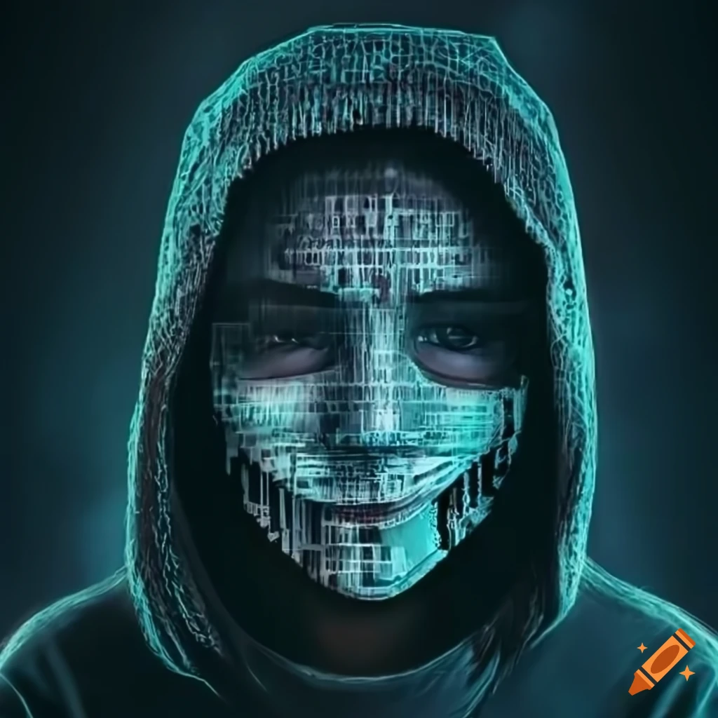 Portrait of a mysterious cyber hacker