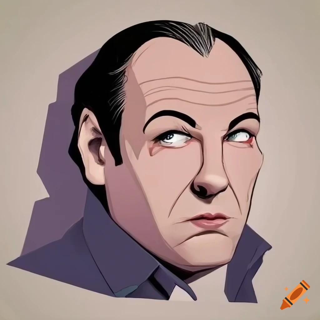 Stylized illustration of tony soprano in patrick nagel art style on Craiyon