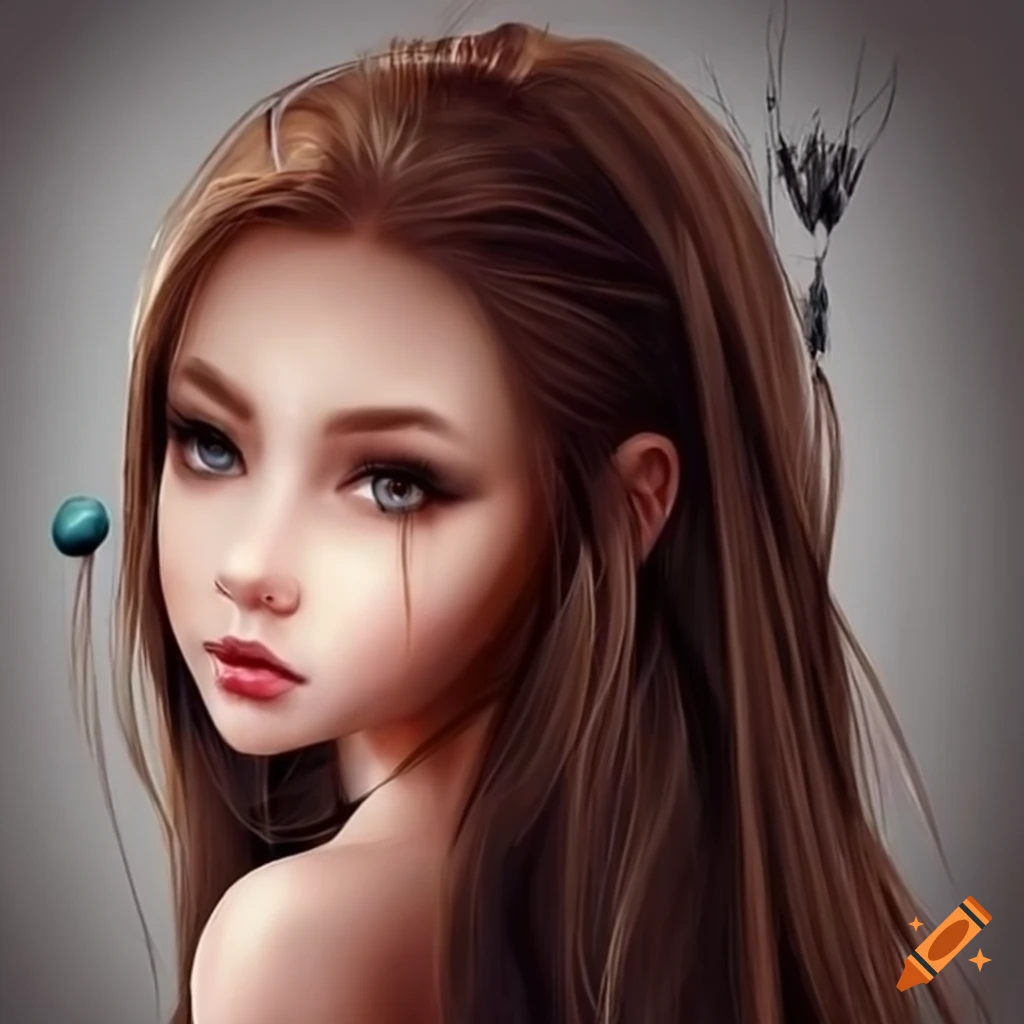 Pretty girl with long hair