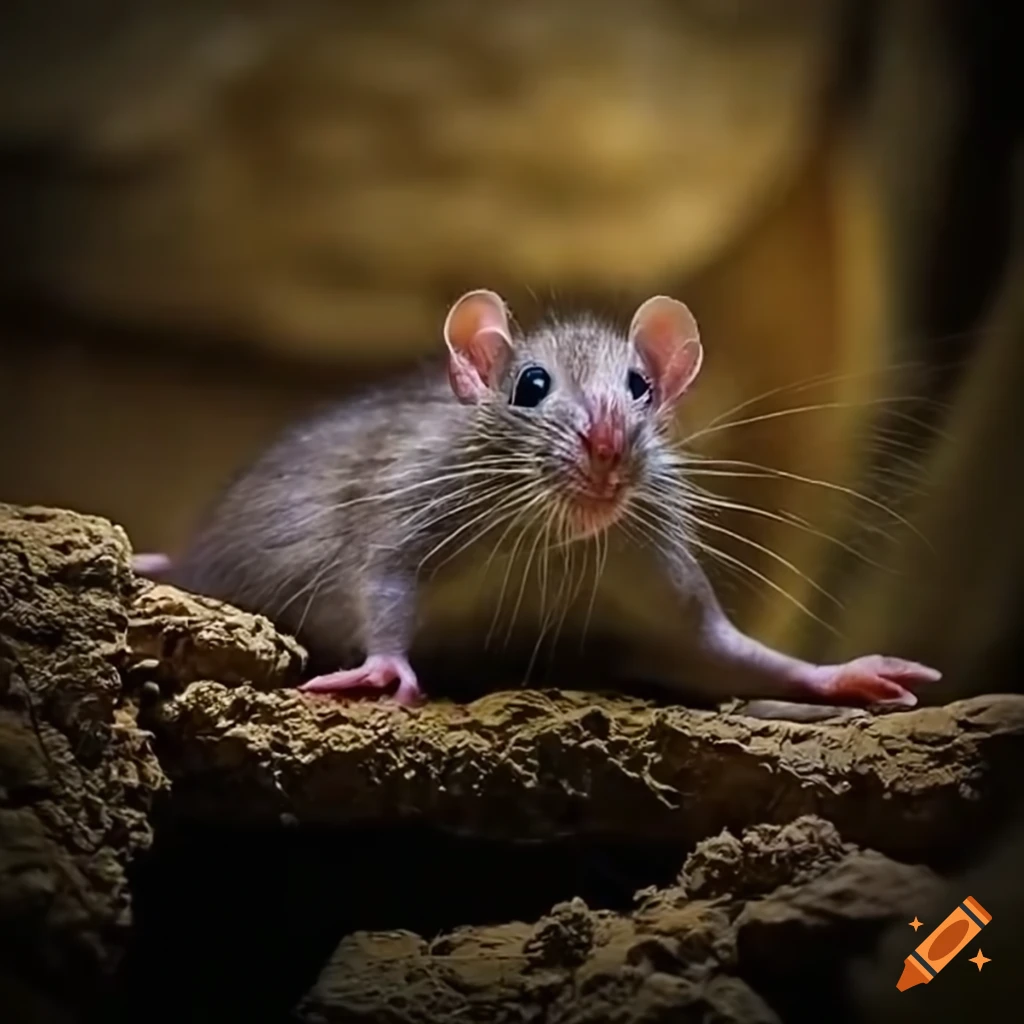 Rats exiting a cave