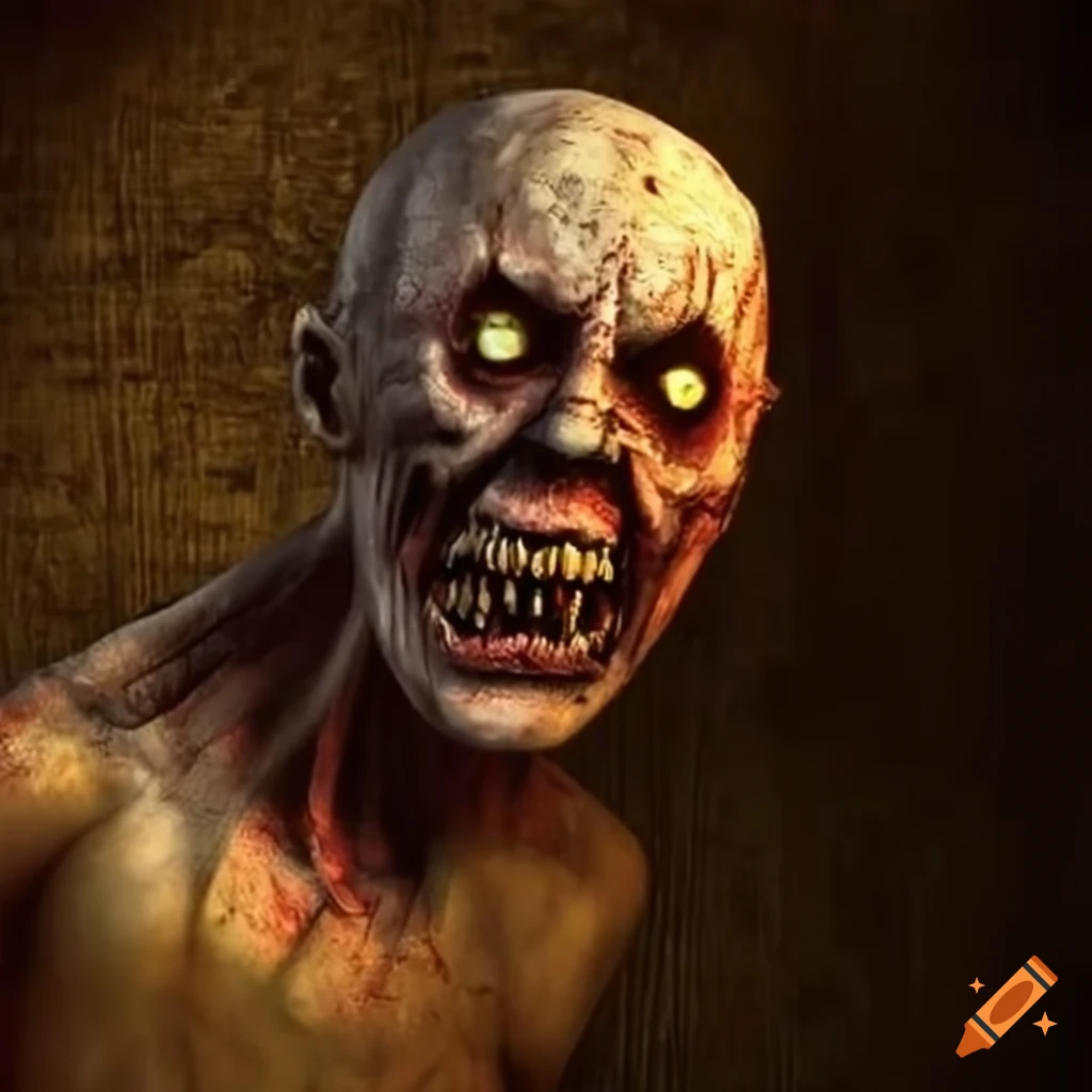 Tormented face expressing agony and terror