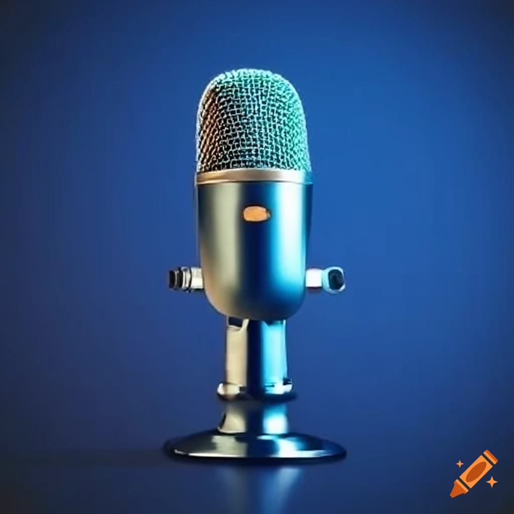 Blue microphone on Craiyon