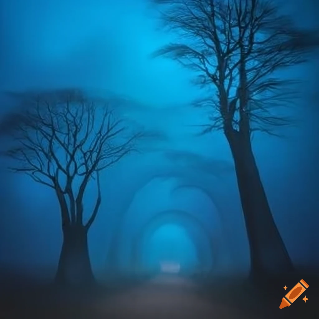 Blue portal leading to Africa