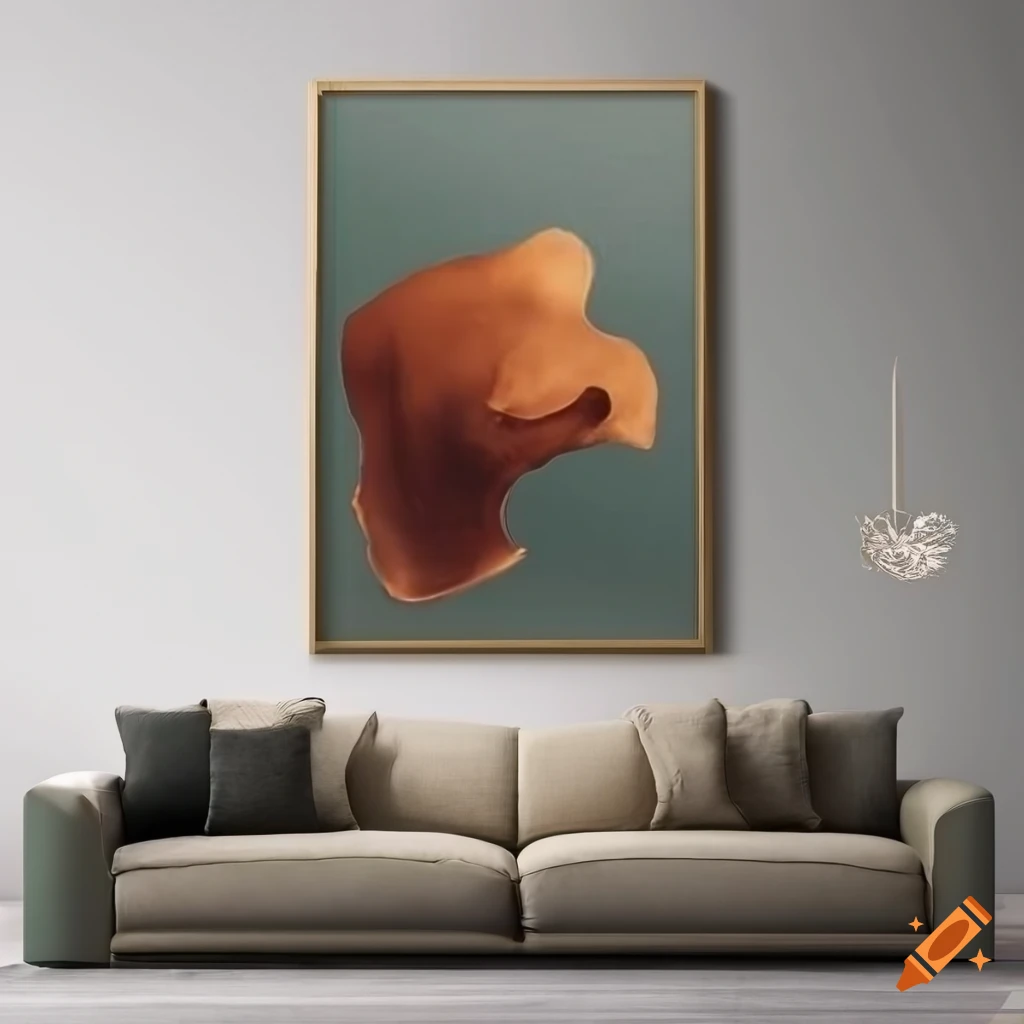Living room wall art mockup