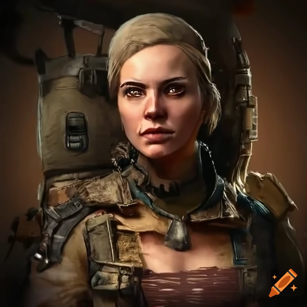 Female Russian portrait in wasteland setting