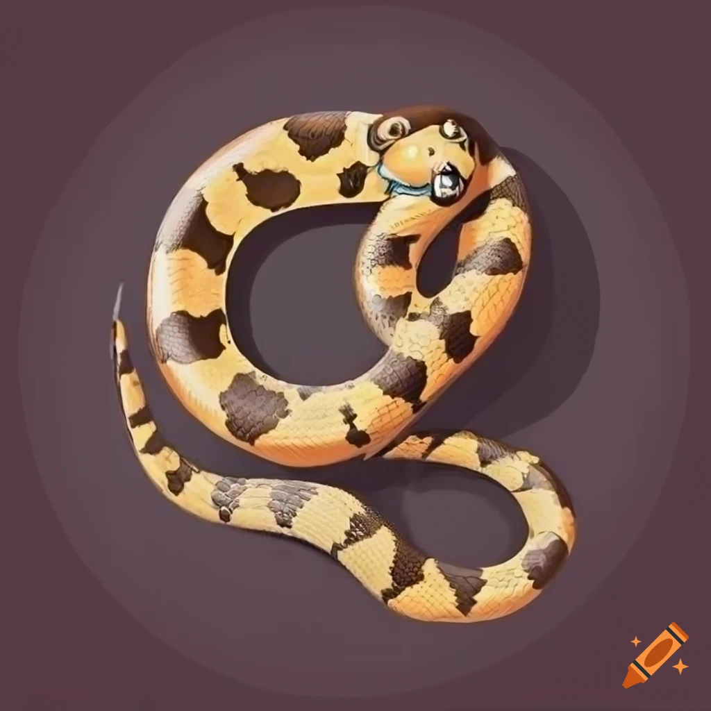 Cute python snake illustration on Craiyon