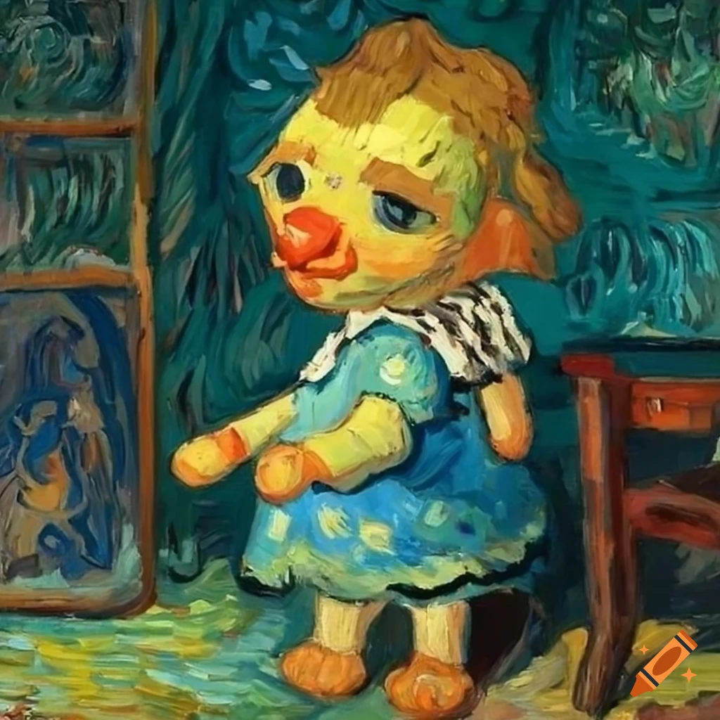 Ankha from animal crossing in a fulllength portrait by vincent van