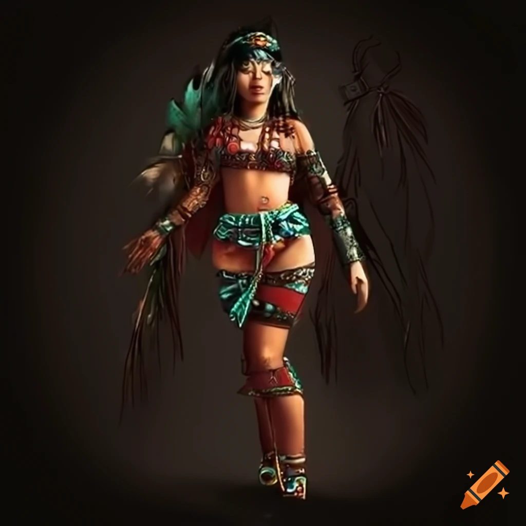 Navajo Punk Female Character in a fusion of tradition and rebellion