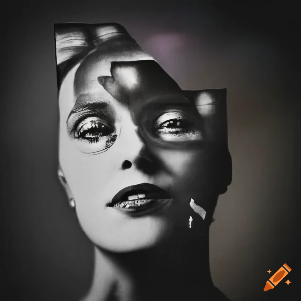 Hannah hoch style photomontage of a person on Craiyon