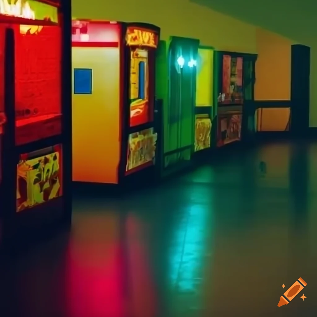 Backrooms arcade on Craiyon