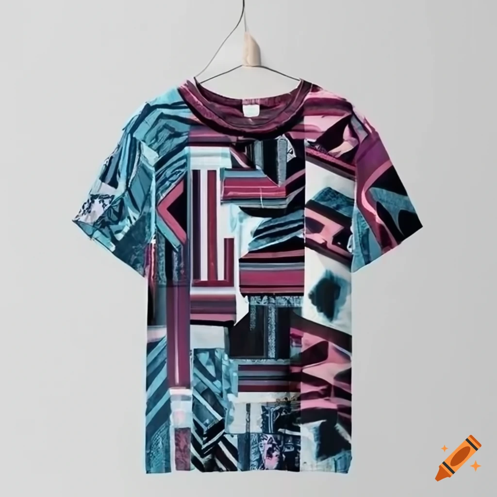 Geometric print fashion statement t-shirt