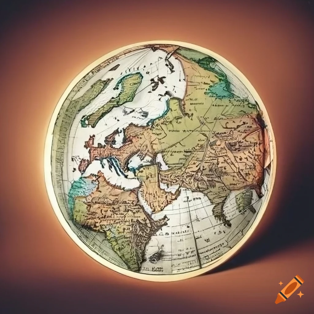 Europa map transformed into a gothic dome on Craiyon