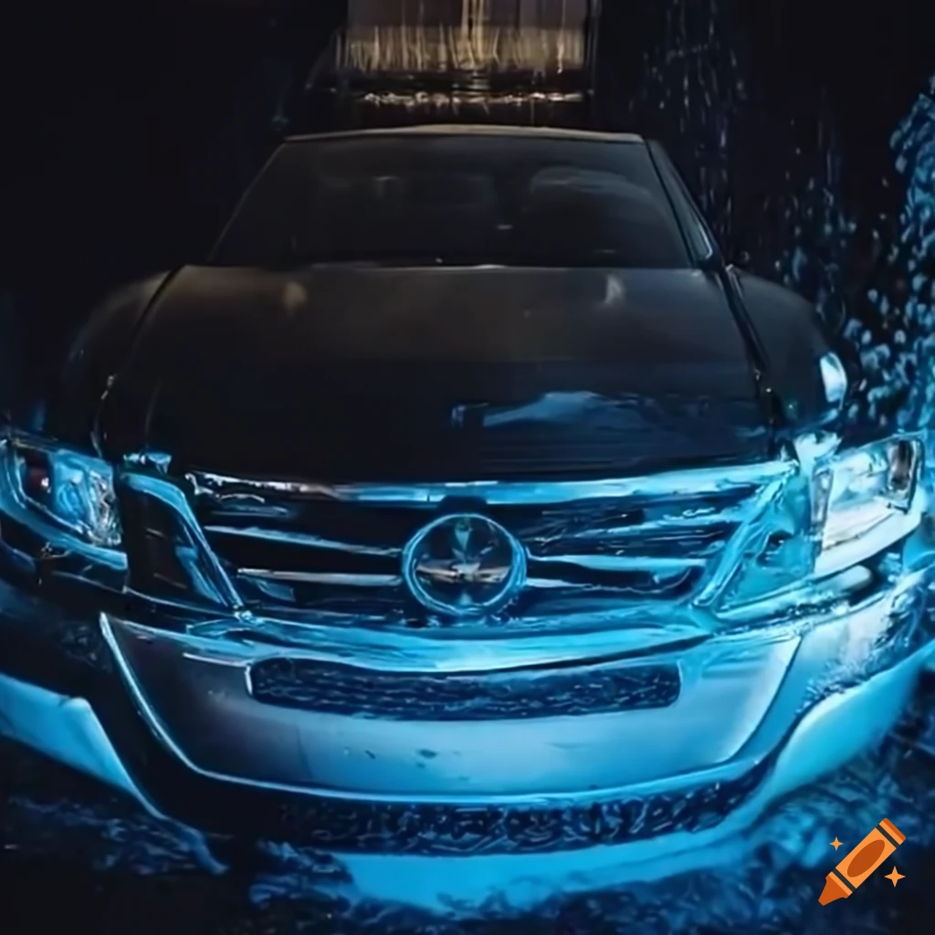 Car undergoing a detailed and polished car wash