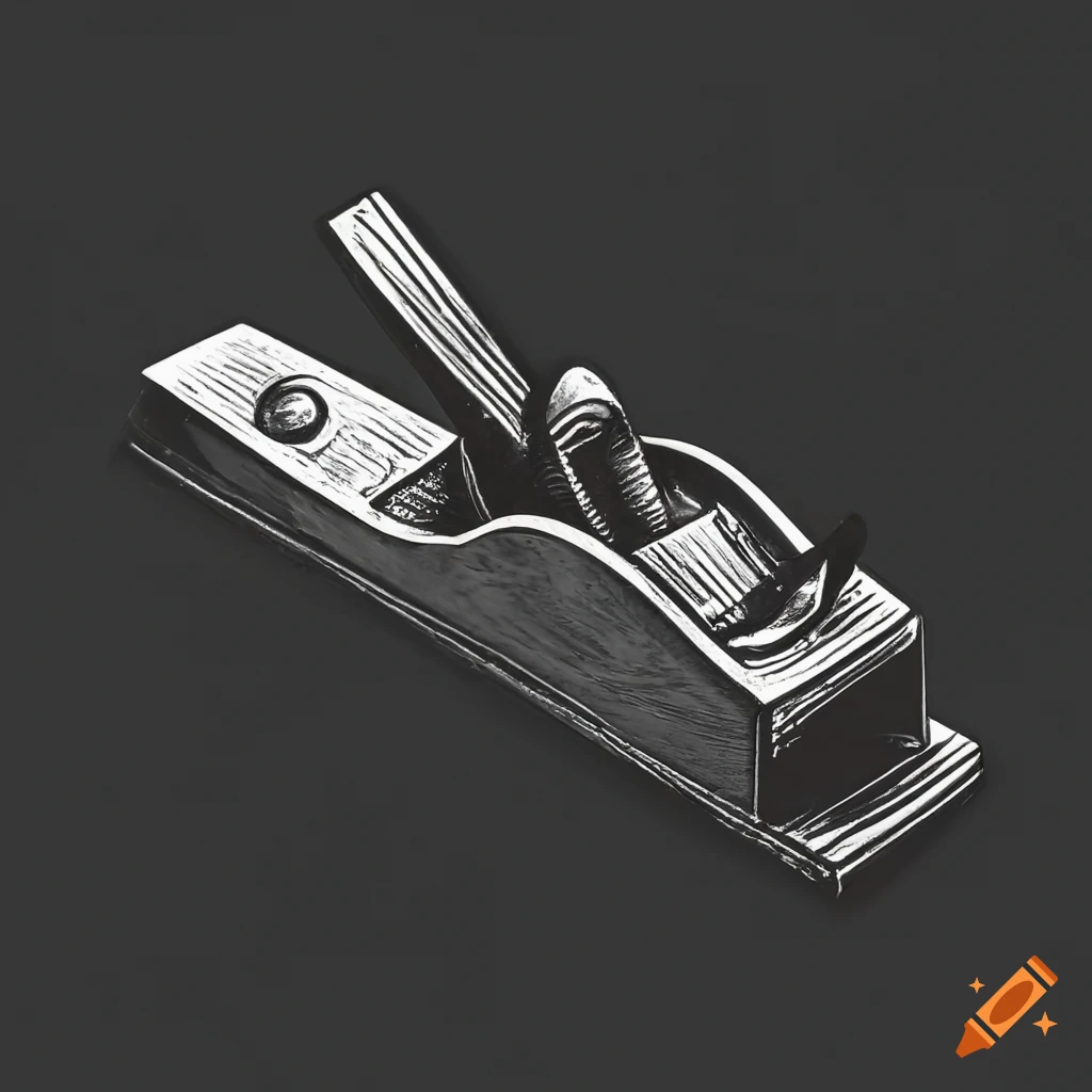 Vintage wooden hand plane for carpentry work