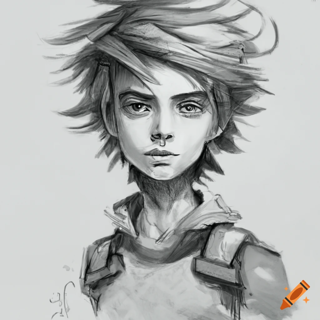 Concept art of young inventor named Chrono