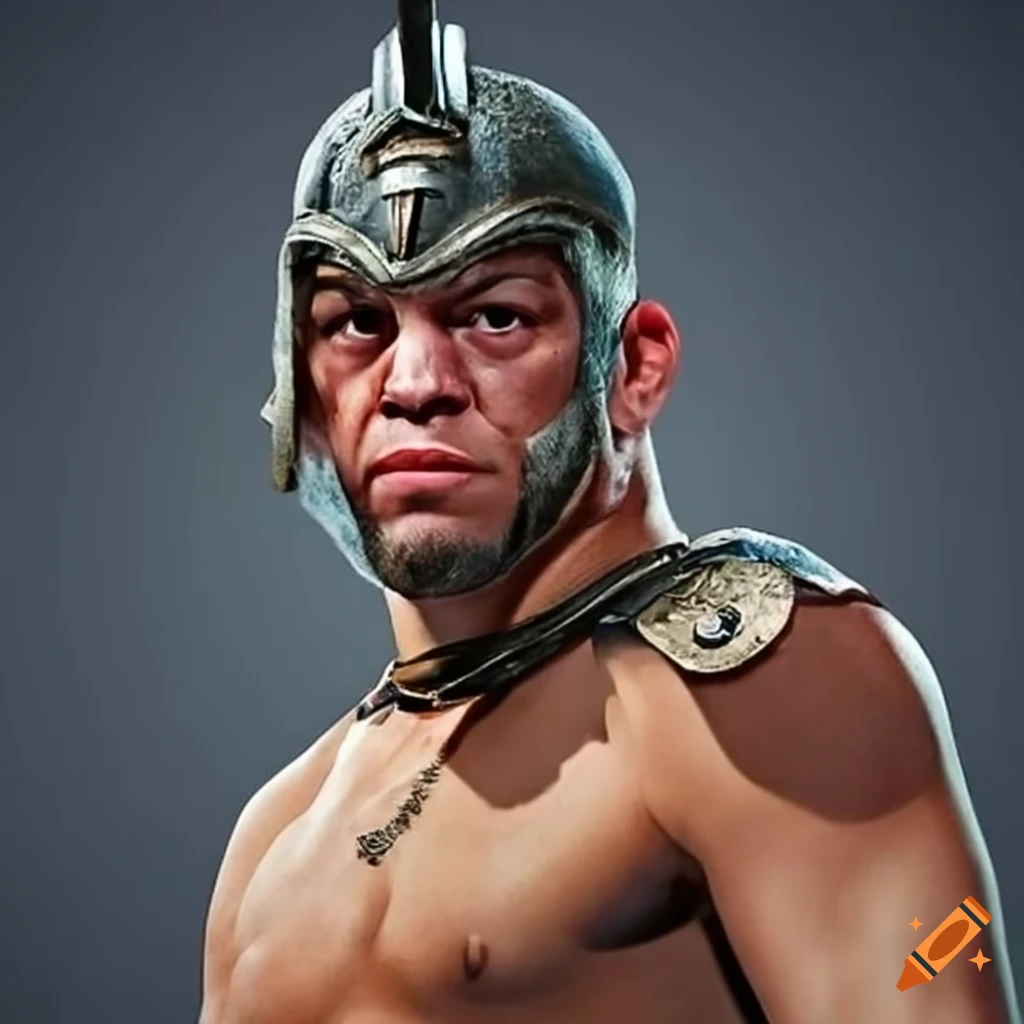 Nate Diaz portrayed as a gladiator
