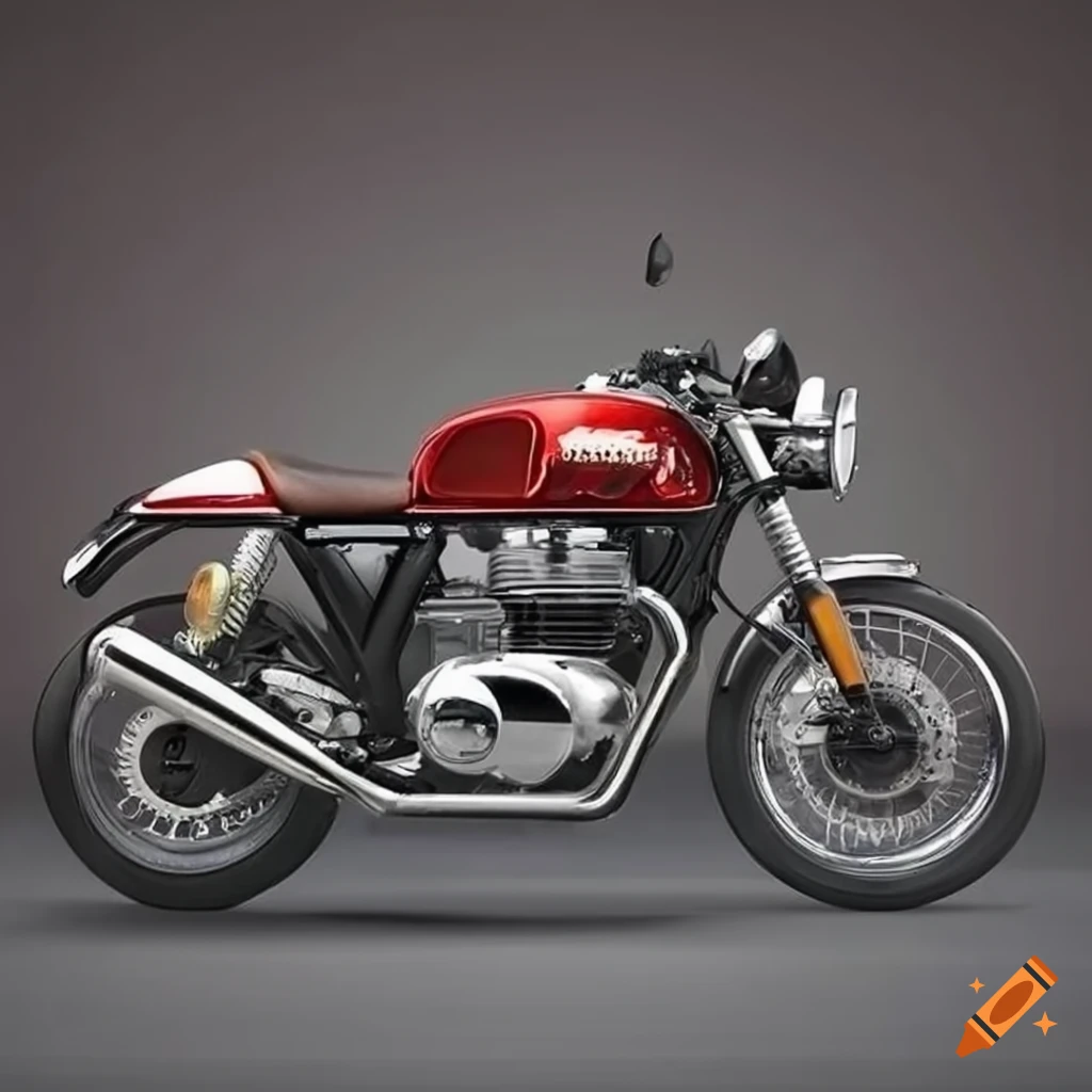 Royal enfield continental gt 650 with cherry red flaked paint and white ...