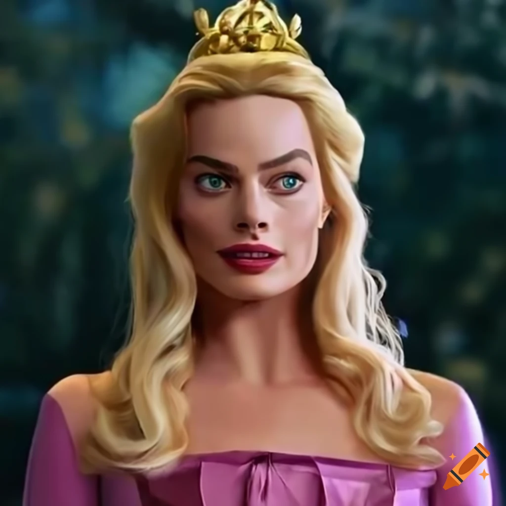 margot-robbie-as-princess-aurora-in-a-medieval-pink-gown-on-craiyon