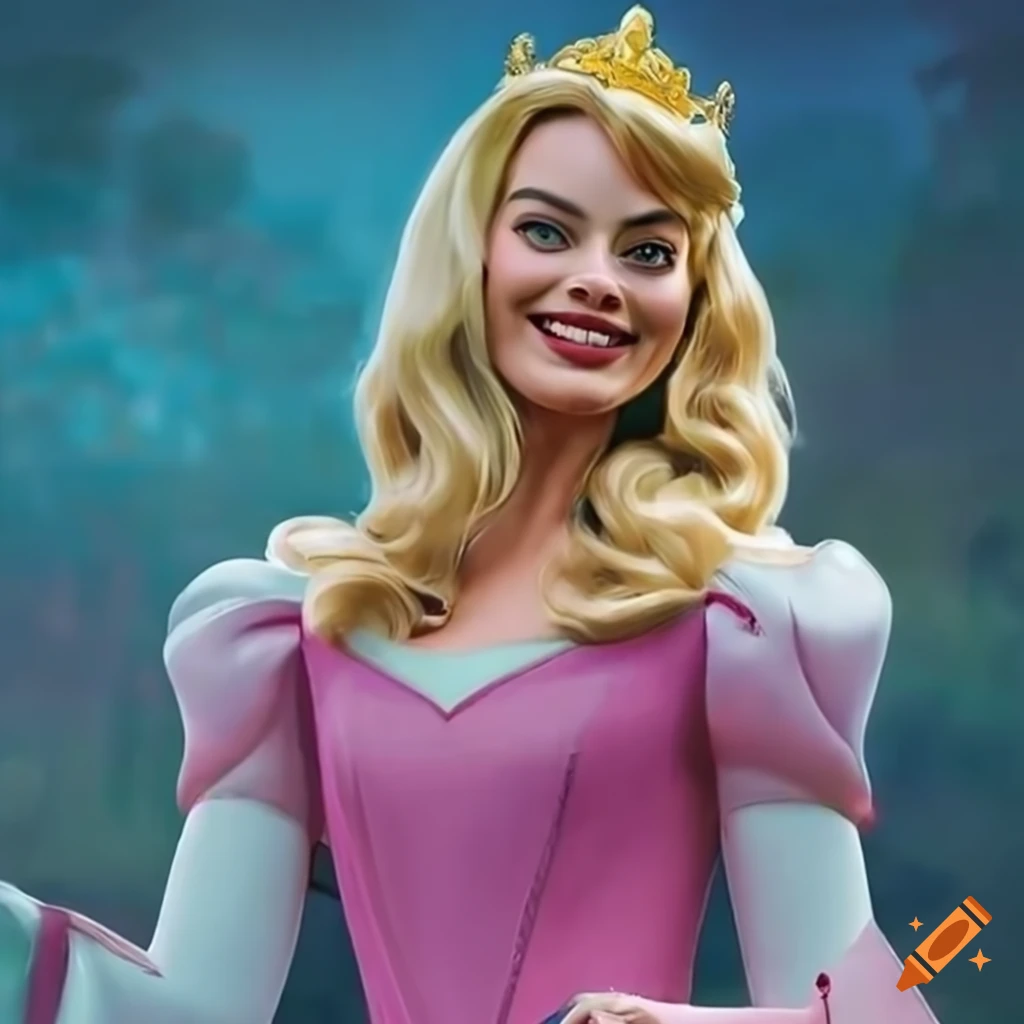 margot-robbie-as-princess-aurora-in-a-medieval-pink-gown-on-craiyon