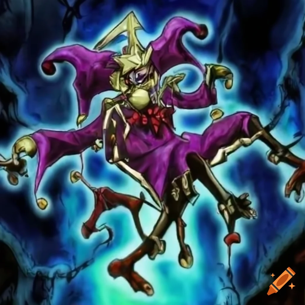 Yugioh card art featuring a zombie jester on Craiyon Yugioh card art featuring a zombie jester on Craiyon